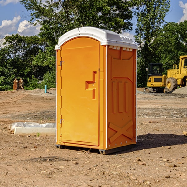 how often are the portable restrooms cleaned and serviced during a rental period in Adell WI